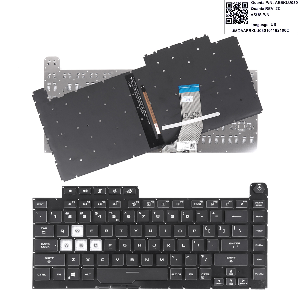 Picture of New Replacement Laptop Keyboard For ASUS ROG Strix Scar III G512 L 3 PLUS G531 S5D G531GT G531G g531gu g531gd BLACK (Backlit,WIN8) US Layout